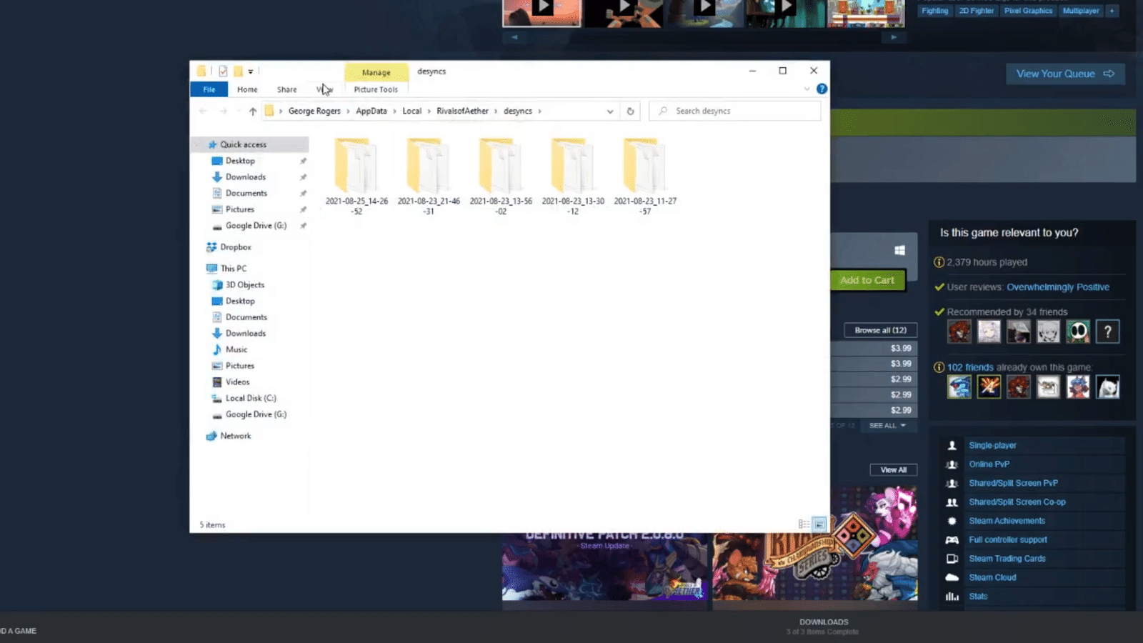 Изображение из объявления Steam