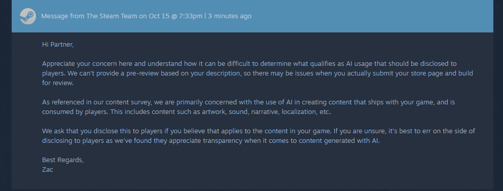 Изображение из объявления Steam