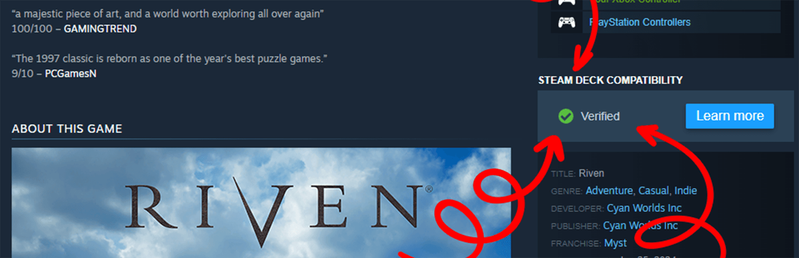 Изображение из объявления Steam