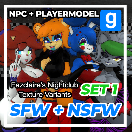 [FNaF]Fazclaire's Nightclub Texture Variants SFW+NSFW Set 1 (Cally3D)