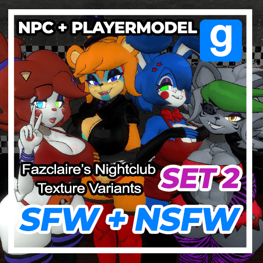 [FNaF]Fazclaire's Nightclub Texture Variants SFW+NSFW Set 2 (Cally3D)