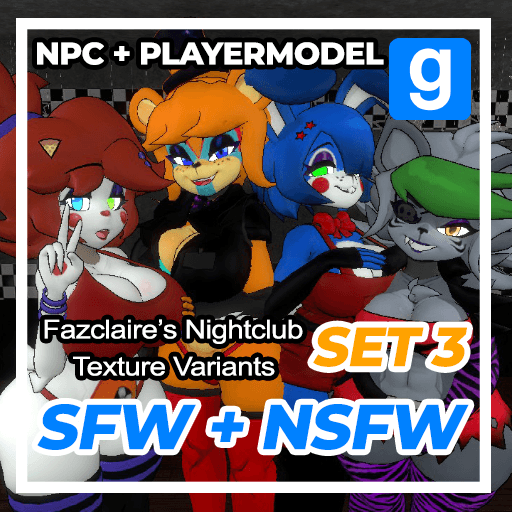 [FNaF]Fazclaire's Nightclub Texture Variants SFW+NSFW Set 3 (Cally3D)