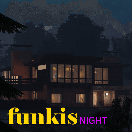 Funkis (Night) (Mid Century Modern house)