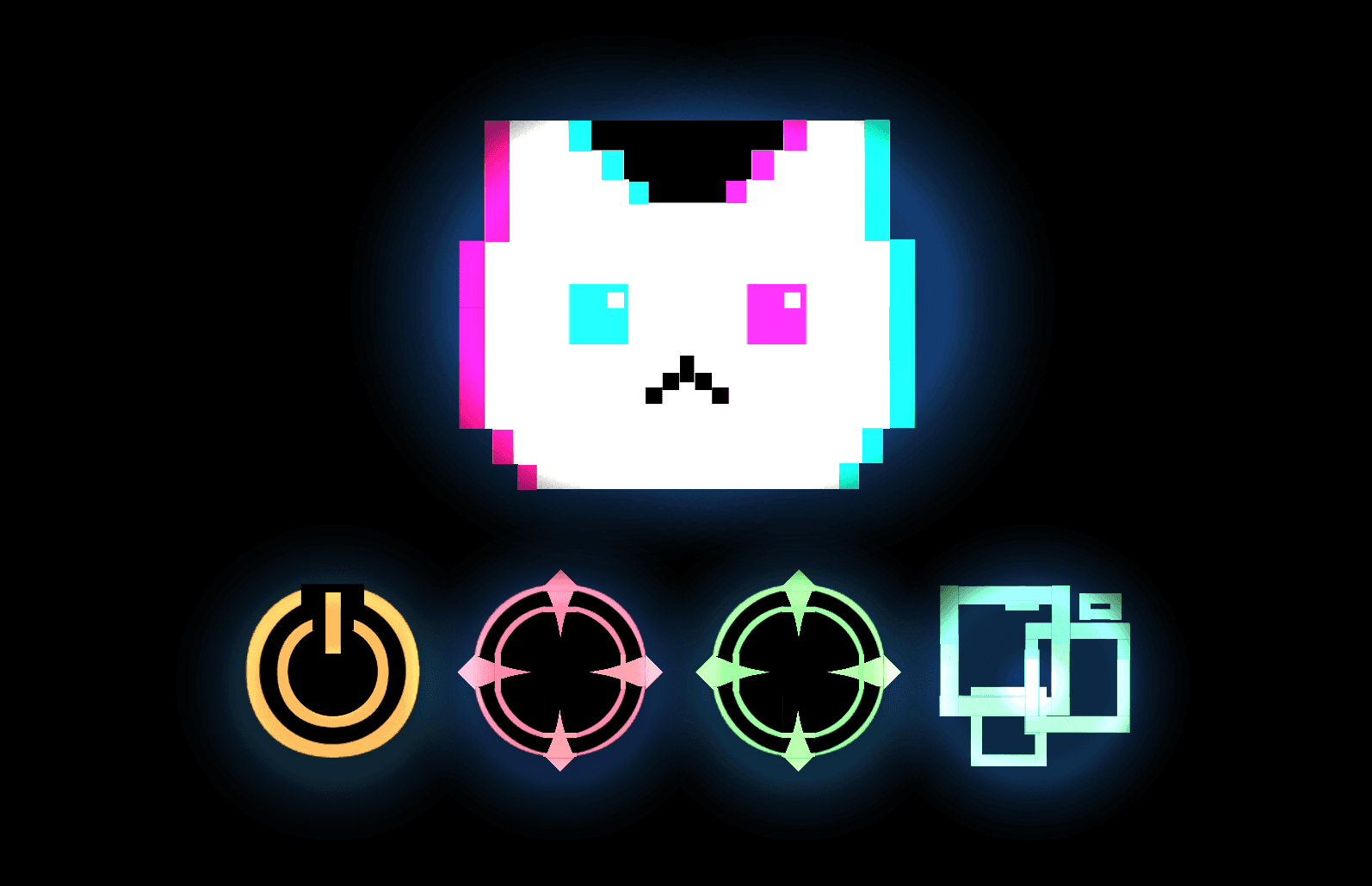 BlueArchive "Game-dev department" student halos and club logo