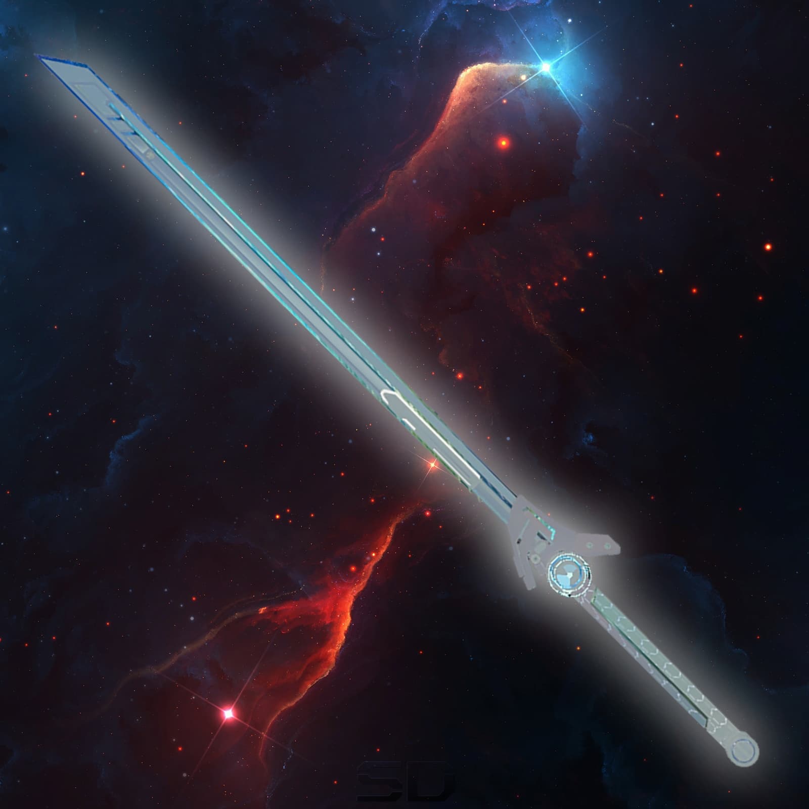 霜蓝星空 武士刀