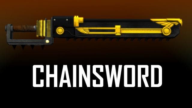Chainsword Warhammer (Gold,Black)