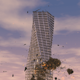 The Outlook (Futuristic Destructable Leaning Tower) 13K Bricks