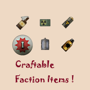 Craftable Faction items 可制作的派系物品