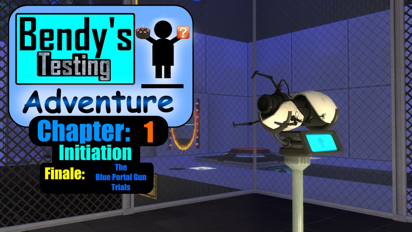 Bendy's Testing Adventure Chapter 1 FINALE (The Blue Portal Gun Trials)