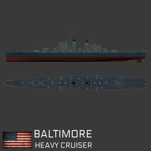 WW2 Warships | Baltimore heavy cruiser