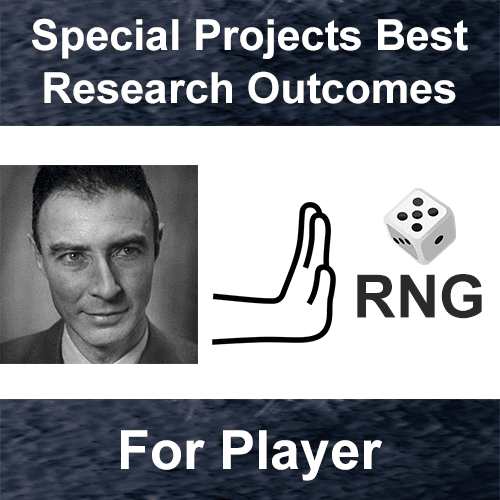 Special Projects Best Research Outcomes for Player