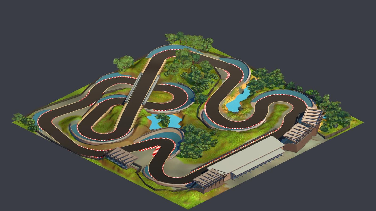 Extra large High speed Race track tile
