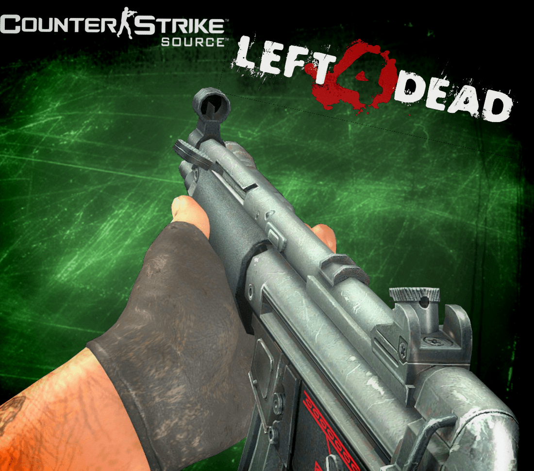Counter-Strike: Source K&M Sub-Machine Gun  on L4D1 Animations (MP5)