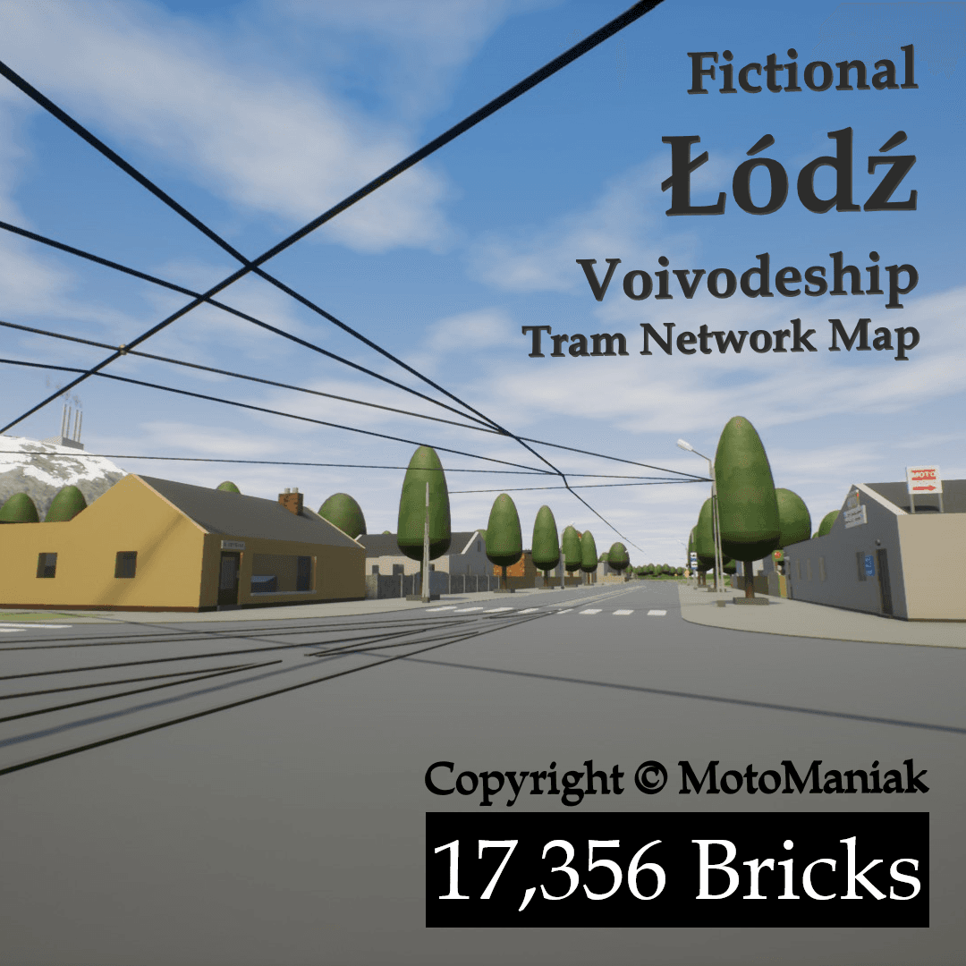 Fictional Łódź Voivodeship - Tram Network Map