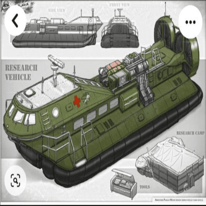 Best hovercraft explorer - military research station + interior