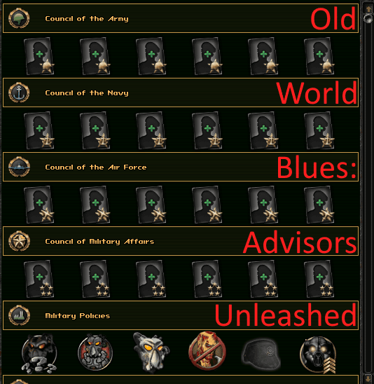 Old World Blues: Advisors Unleashed (OWBAU)