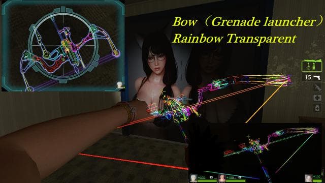 Bow(Grenade launcher)Rainbow Transparent