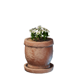 Medium White Flower Pot