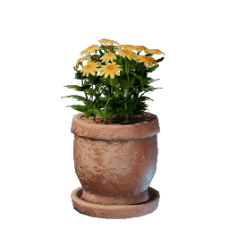 Medium Yellow Flower Pot