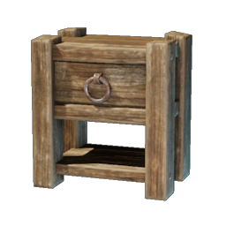 Crude Wooden Nightstand