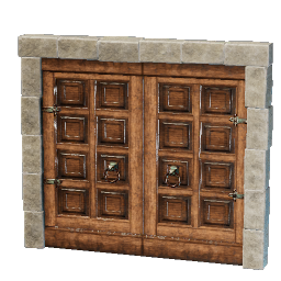 Polished Wooden Double Door